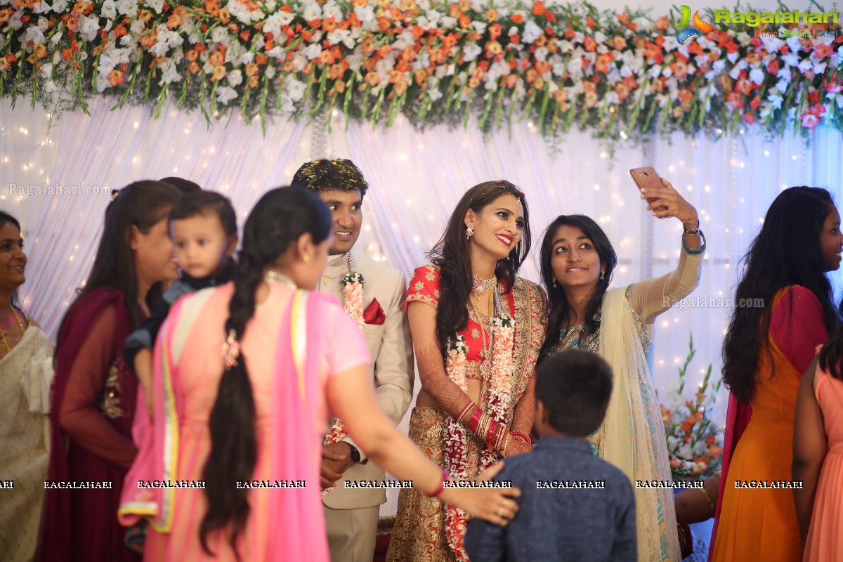 Swetha Jadhav Wedding Reception at EF Gardens Function Hall, Basheerbagh, Hyderabad