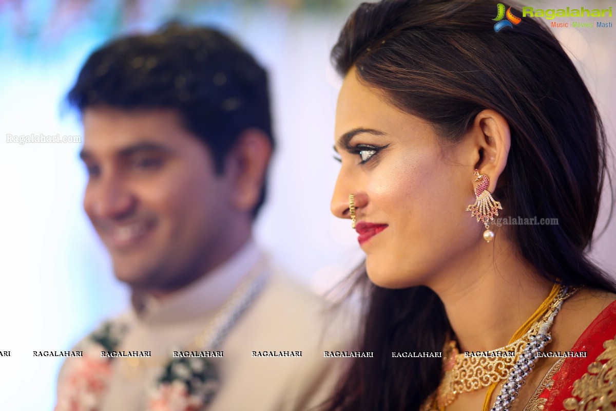 Swetha Jadhav Wedding Reception at EF Gardens Function Hall, Basheerbagh, Hyderabad