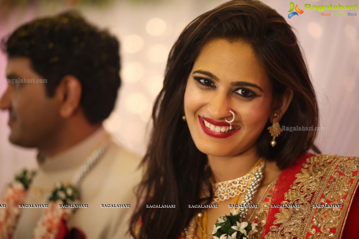 Swetha Jadhav Wedding Reception at EF Gardens Function Hall, Basheerbagh, Hyderabad