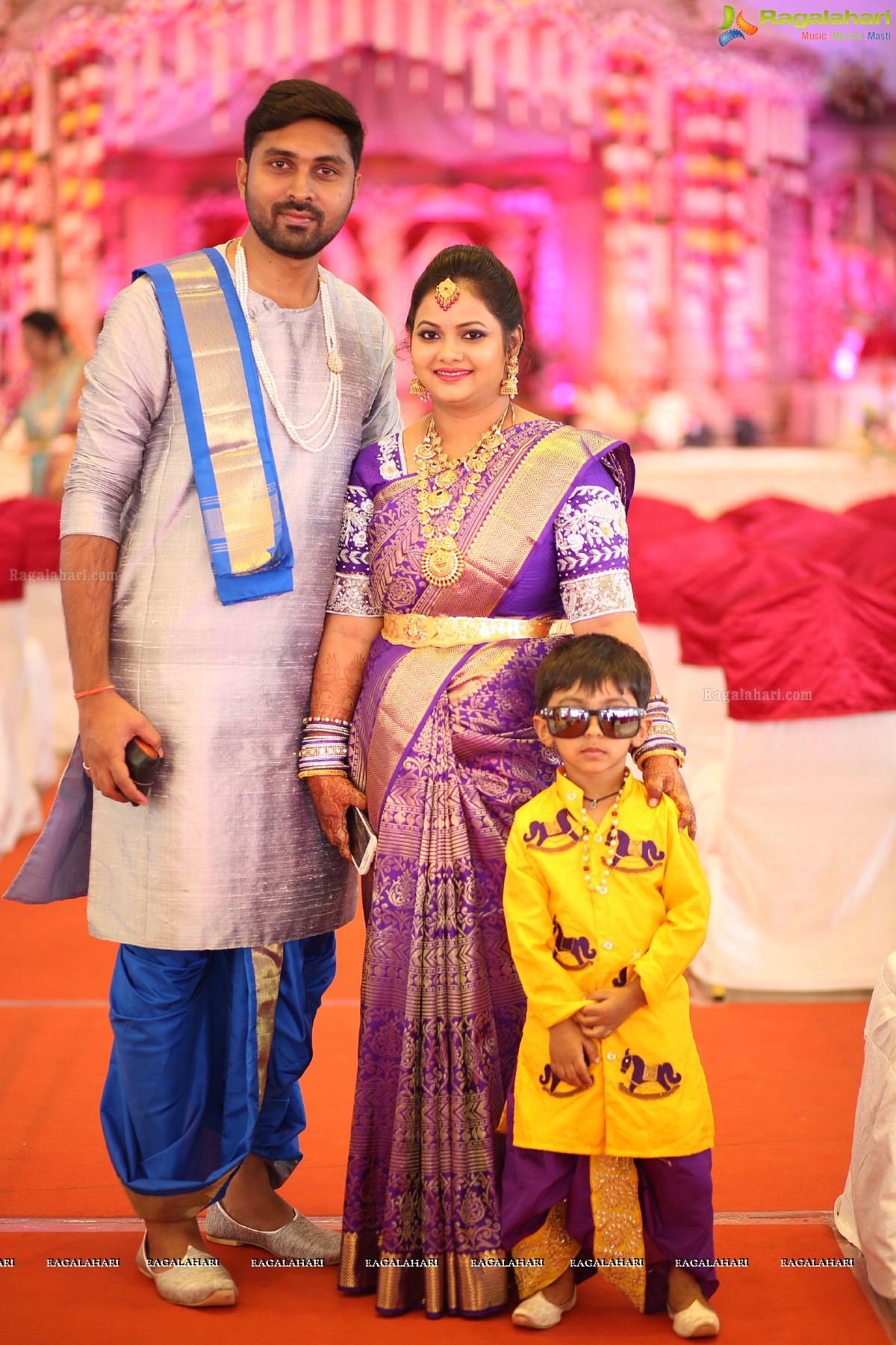 Grand Wedding of Vishnu Vardhini and Anup Chand at Sri Durga Convention, Hyderabad