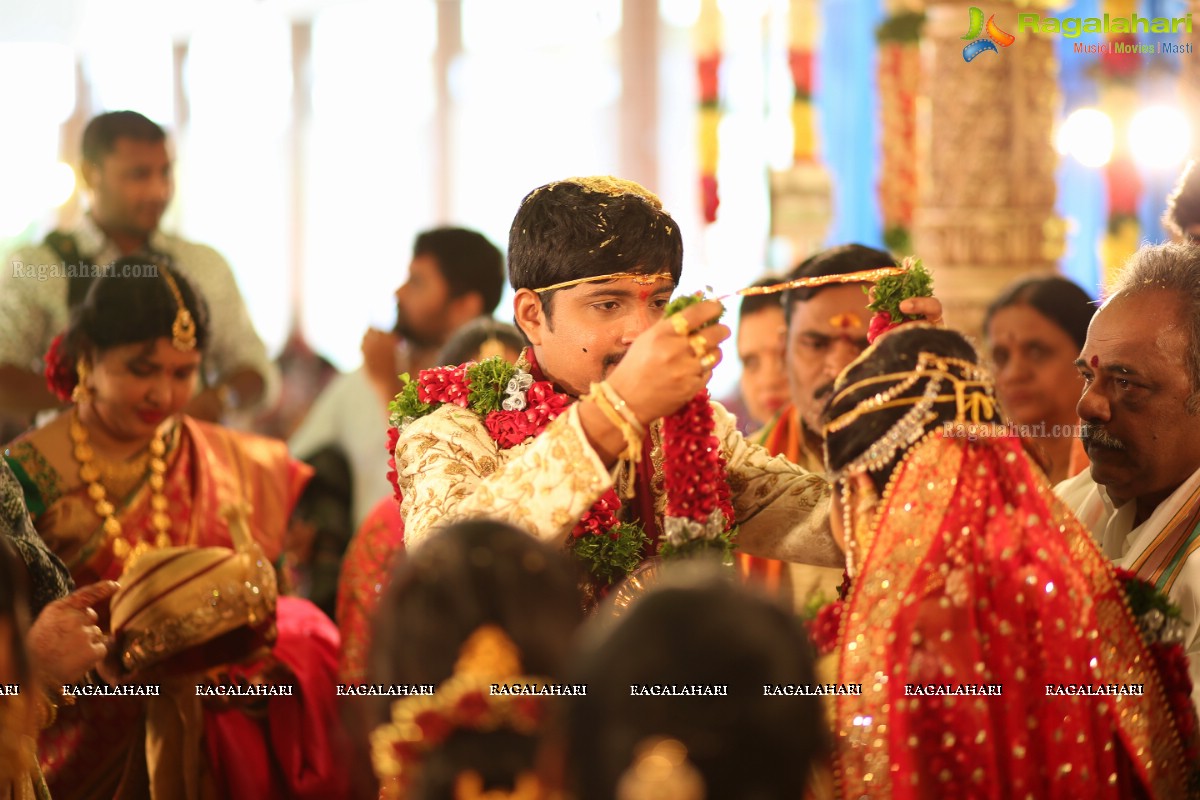 Grand Wedding of Vishnu Vardhini and Anup Chand at Sri Durga Convention, Hyderabad