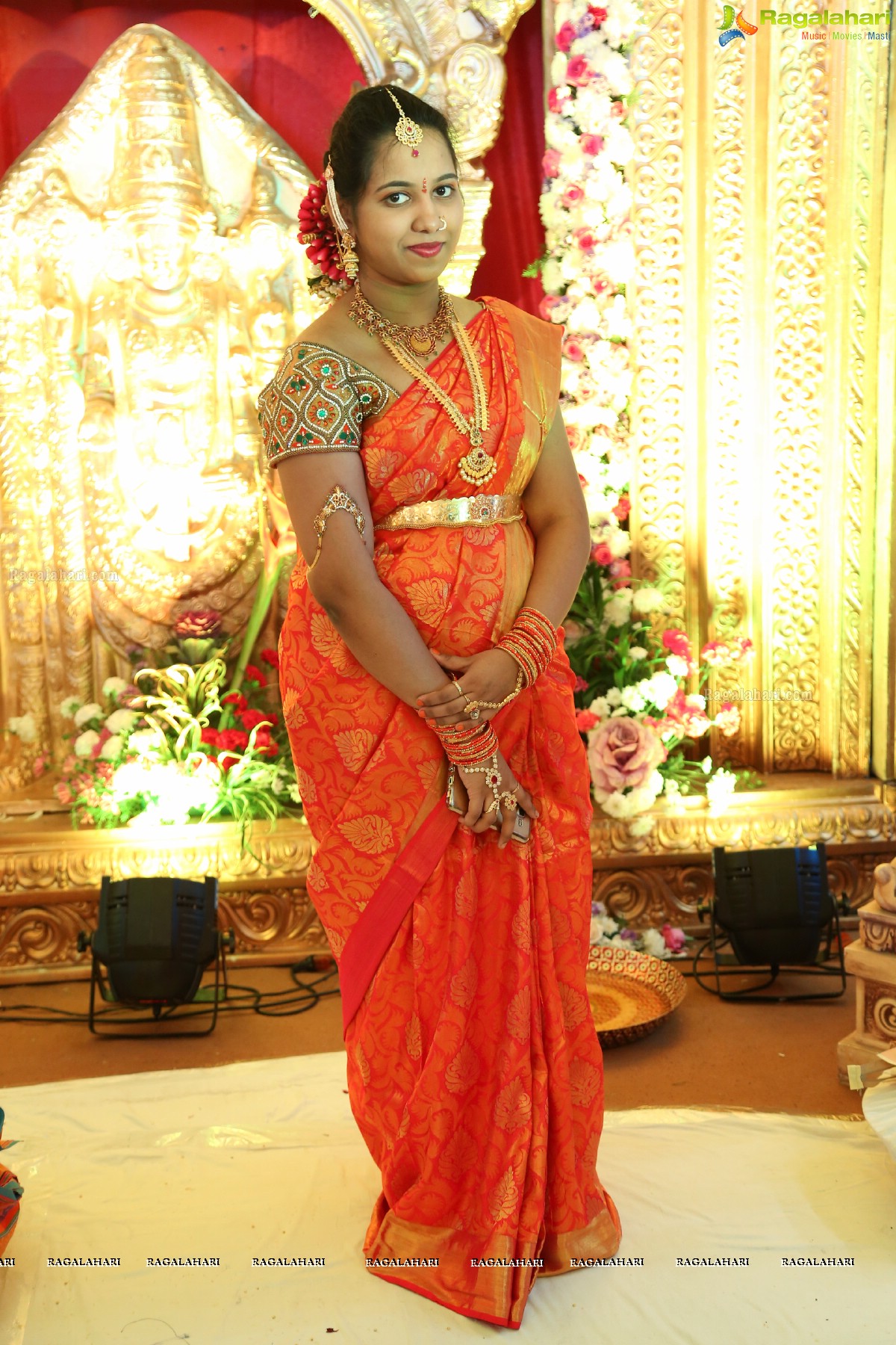 Grand Wedding of Vishnu Vardhini and Anup Chand at Sri Durga Convention, Hyderabad