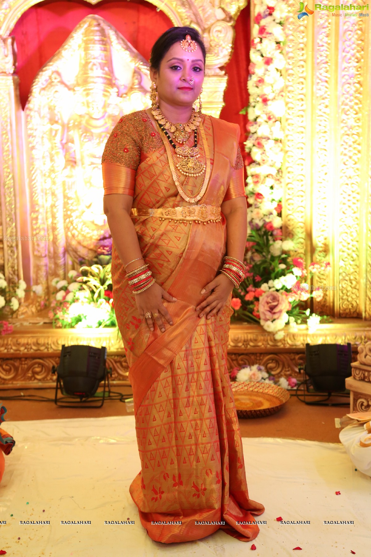 Grand Wedding of Vishnu Vardhini and Anup Chand at Sri Durga Convention, Hyderabad