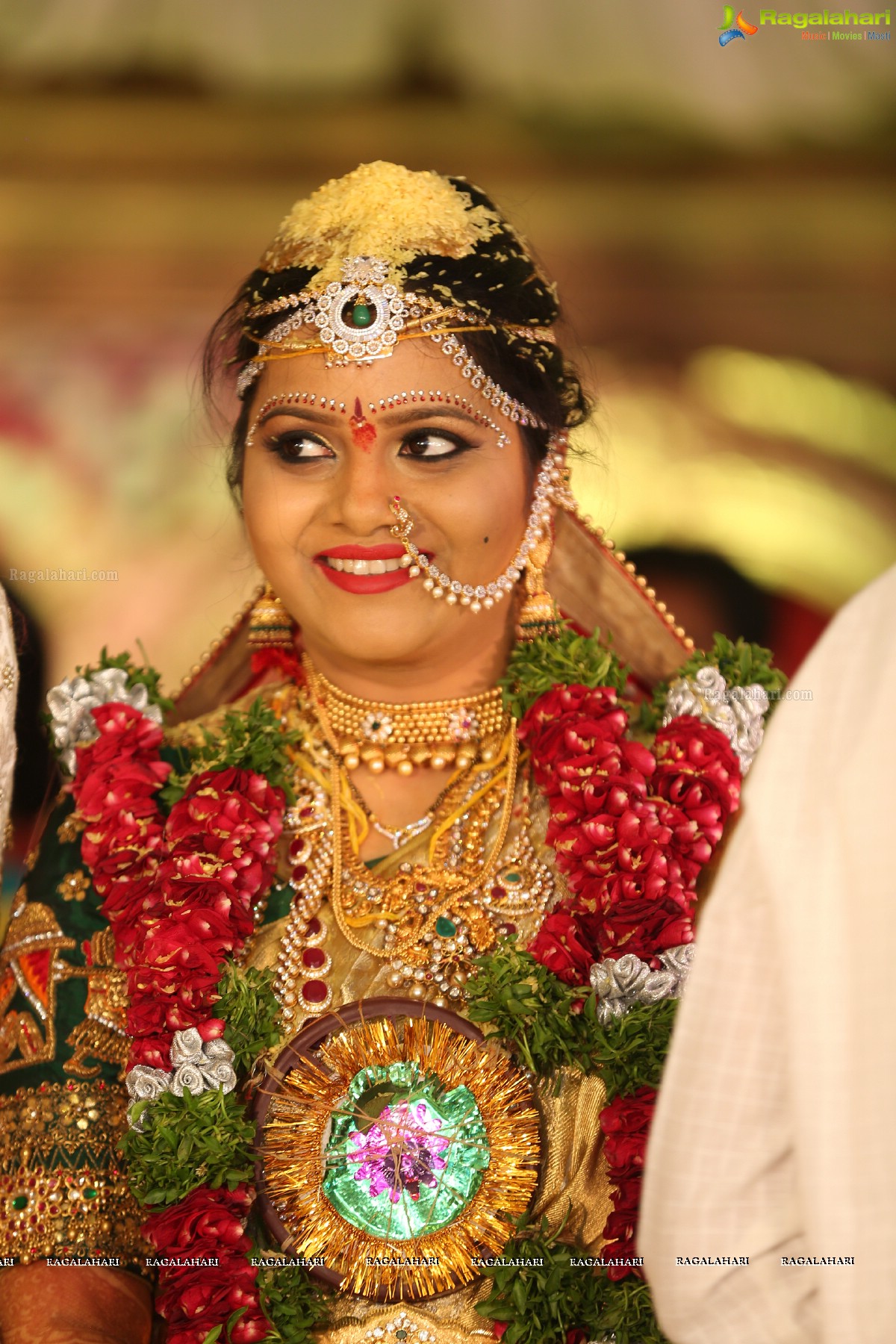 Grand Wedding of Vishnu Vardhini and Anup Chand at Sri Durga Convention, Hyderabad