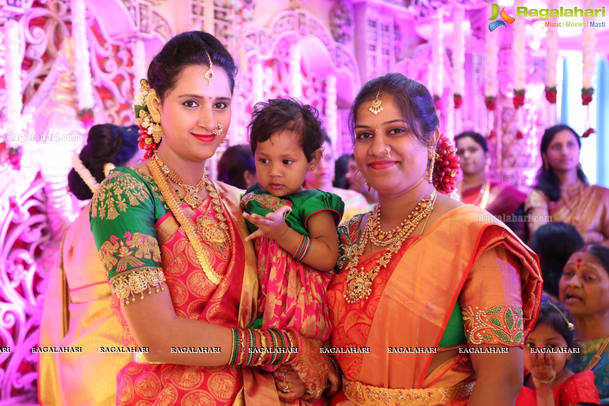 Grand Wedding of Vishnu Vardhini and Anup Chand at Sri Durga Convention, Hyderabad