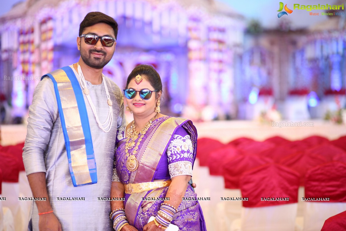 Grand Wedding of Vishnu Vardhini and Anup Chand at Sri Durga Convention, Hyderabad