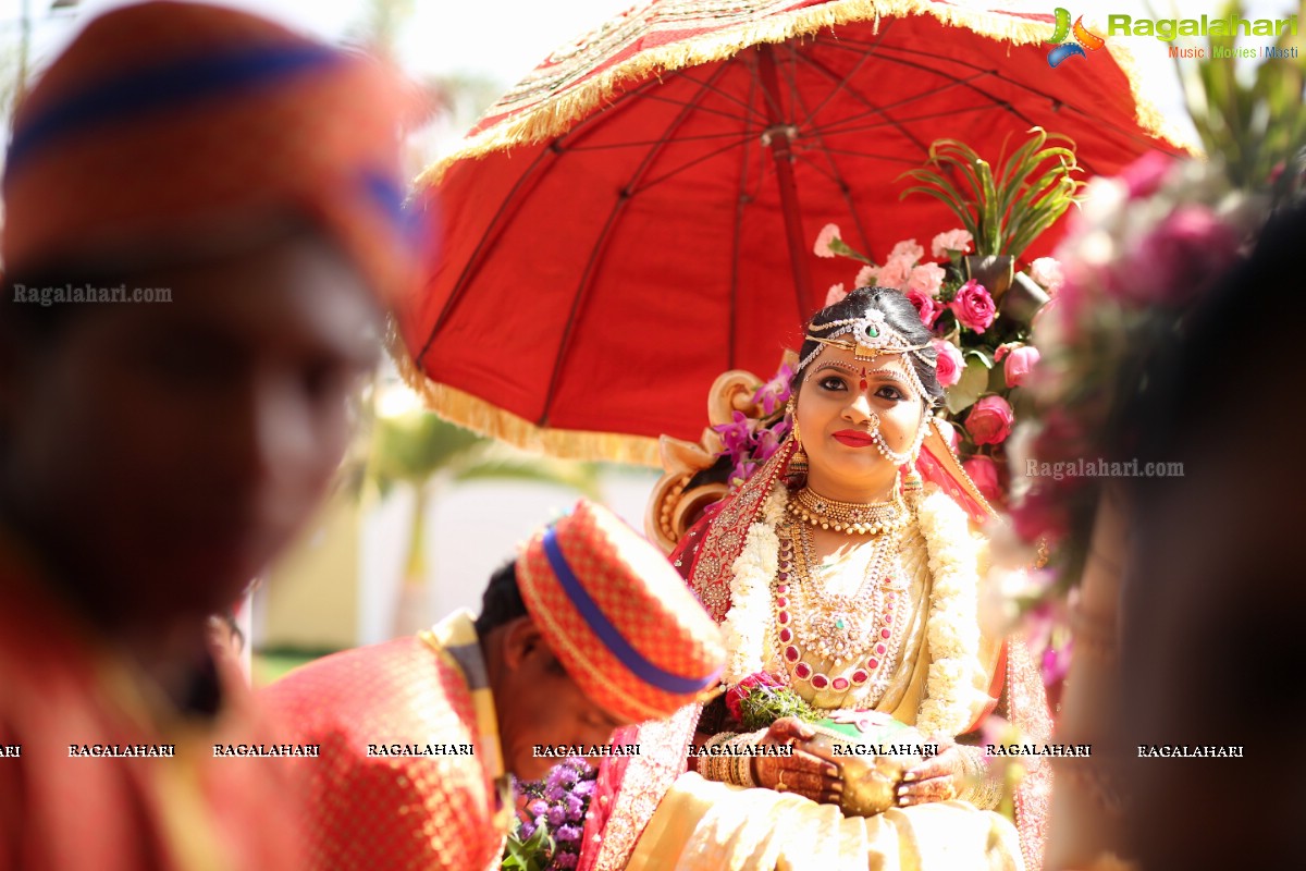 Grand Wedding of Vishnu Vardhini and Anup Chand at Sri Durga Convention, Hyderabad