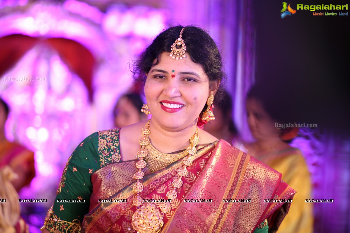 Grand Wedding of Vishnu Vardhini and Anup Chand at Sri Durga Convention, Hyderabad