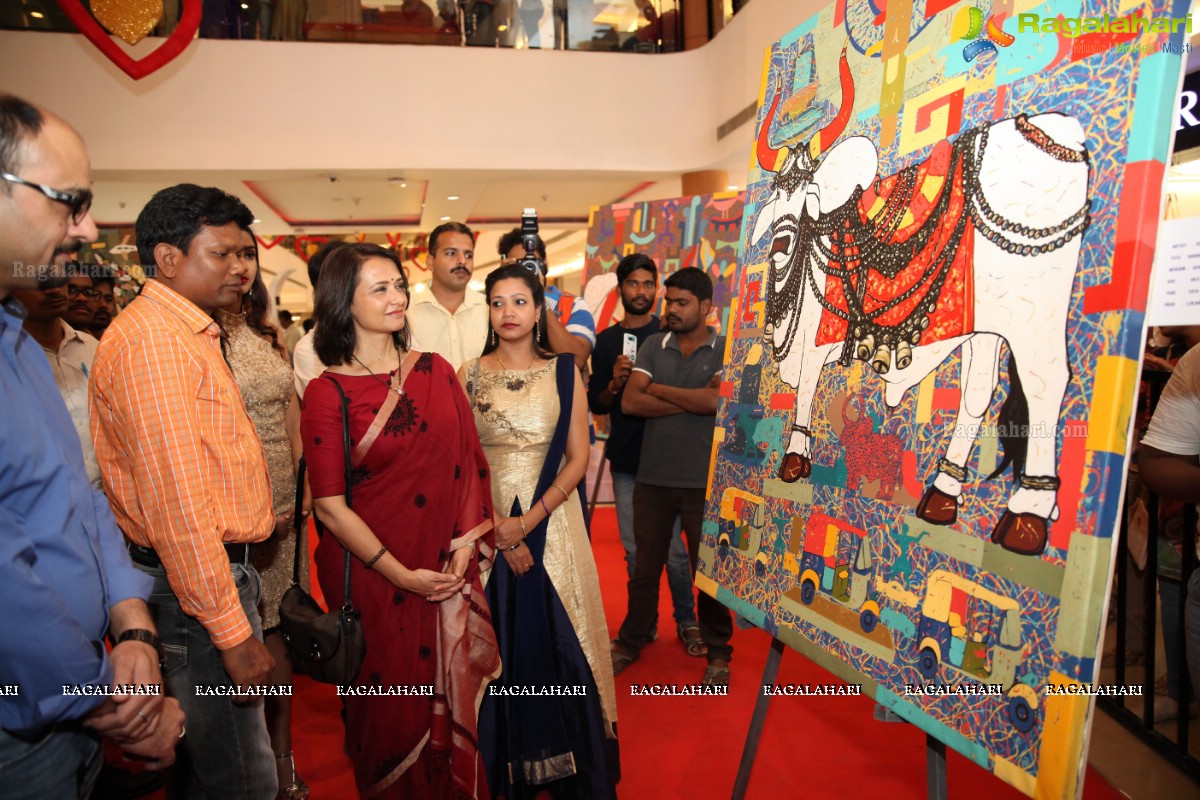 Wild World - Amala Akkineni inaugurates An Exhibiiton of Paintings by Dr. Somburu Savara at Inorbit Mall, Hyderabad