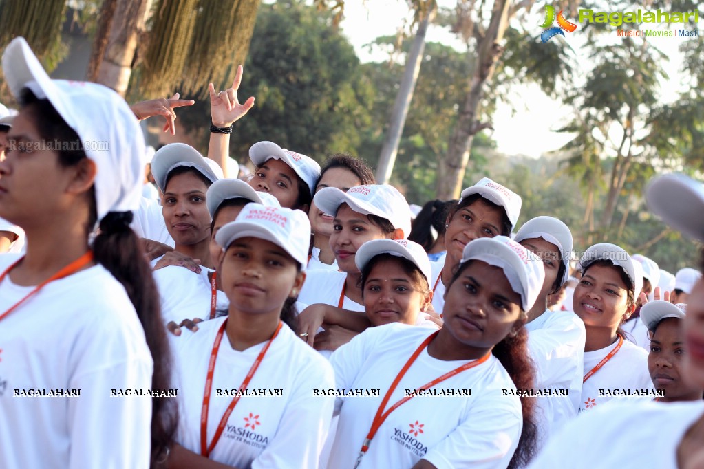 Yashoda Cancer Awareness 5K Run Bike Rally 2017 at Sarornagar Stadium, LB Nagar, Hyderabad