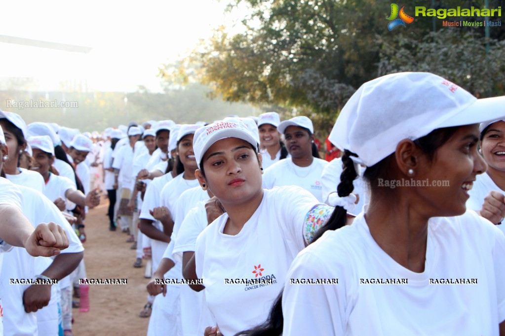 Yashoda Cancer Awareness 5K Run Bike Rally 2017 at Sarornagar Stadium, LB Nagar, Hyderabad