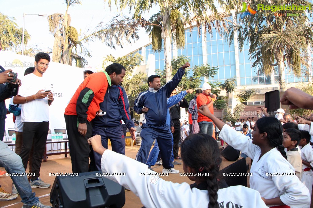 Yashoda Cancer Awareness 5K Run Bike Rally 2017 at Sarornagar Stadium, LB Nagar, Hyderabad