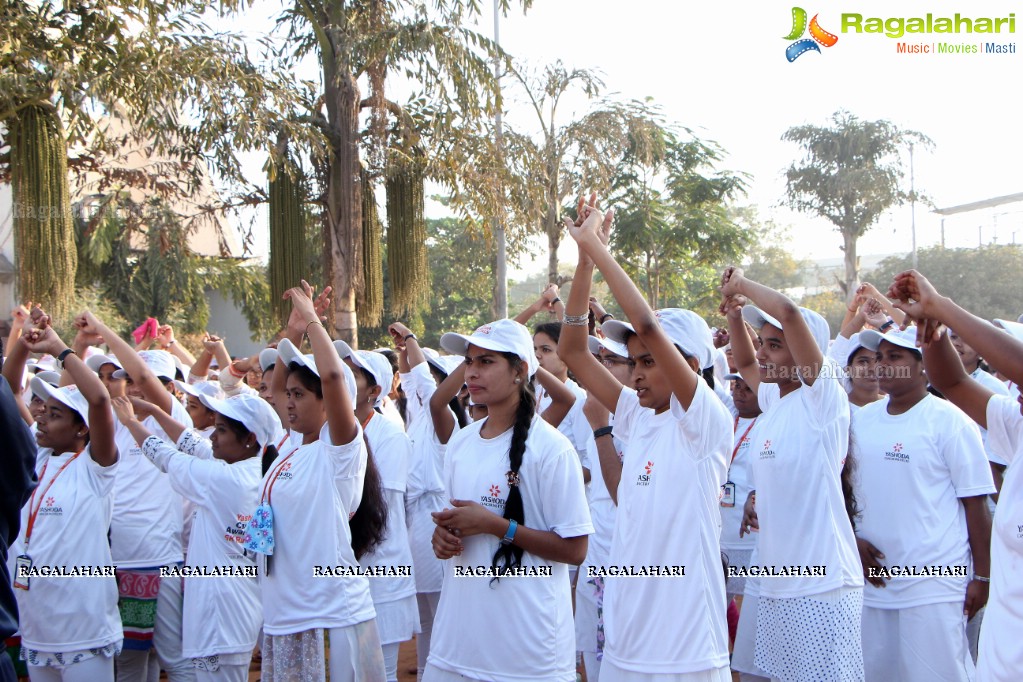 Yashoda Cancer Awareness 5K Run Bike Rally 2017 at Sarornagar Stadium, LB Nagar, Hyderabad