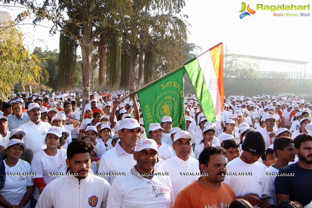 Yashoda Cancer Awareness 5K Run Bike Rally 2017 at Sarornagar Stadium, LB Nagar, Hyderabad