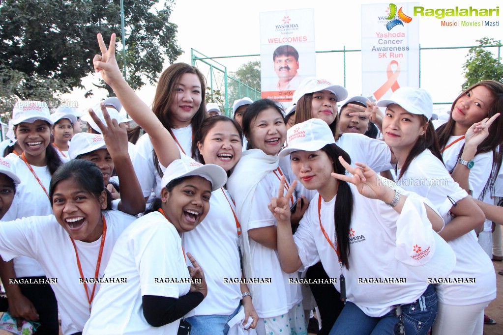 Yashoda Cancer Awareness 5K Run Bike Rally 2017 at Sarornagar Stadium, LB Nagar, Hyderabad