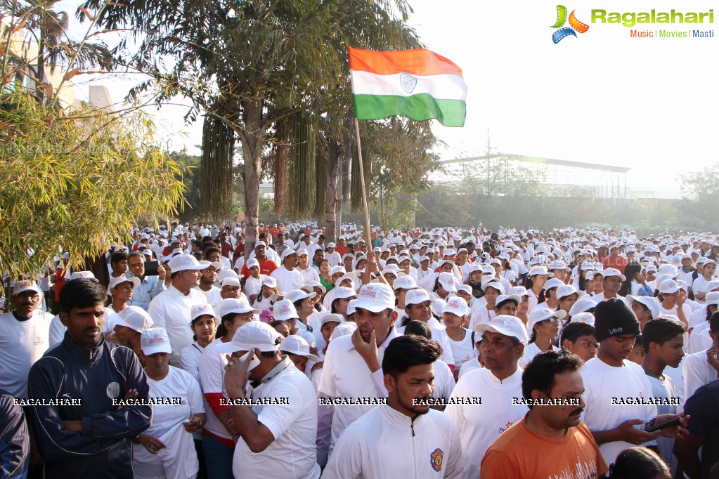 Yashoda Cancer Awareness 5K Run Bike Rally 2017 at Sarornagar Stadium, LB Nagar, Hyderabad