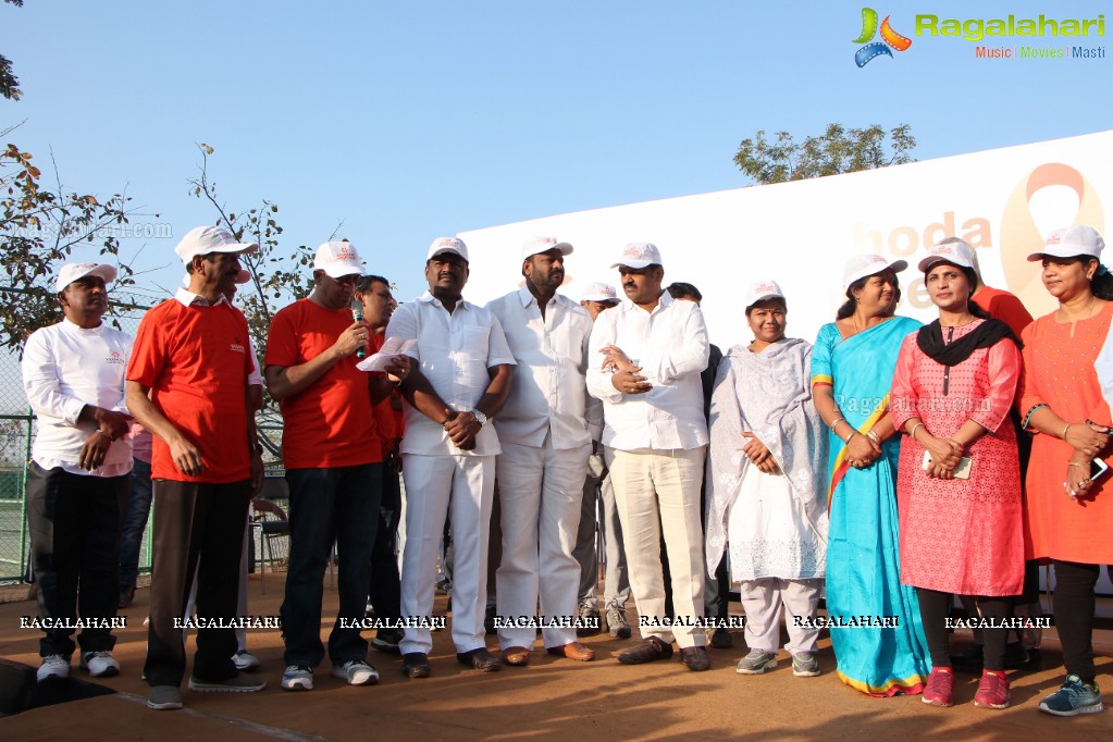 Yashoda Cancer Awareness 5K Run Bike Rally 2017 at Sarornagar Stadium, LB Nagar, Hyderabad