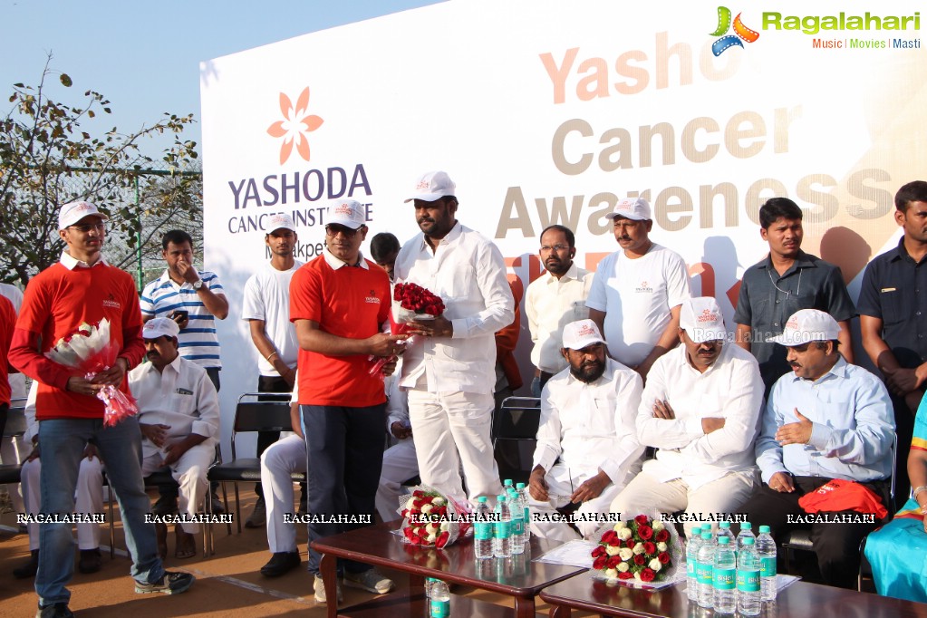 Yashoda Cancer Awareness 5K Run Bike Rally 2017 at Sarornagar Stadium, LB Nagar, Hyderabad