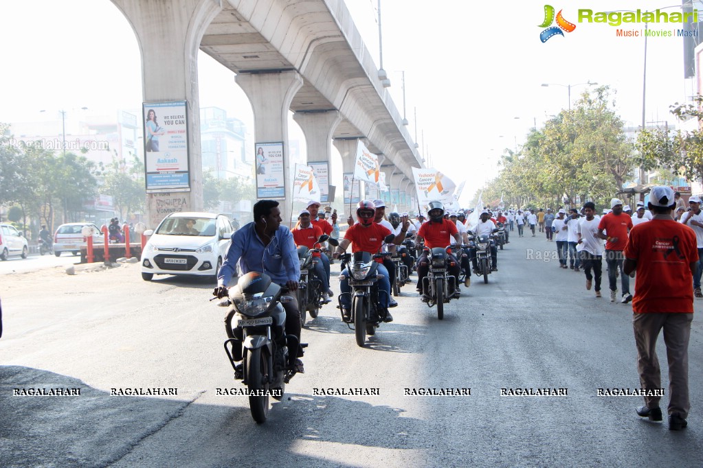 Yashoda Cancer Awareness 5K Run Bike Rally 2017 at Sarornagar Stadium, LB Nagar, Hyderabad