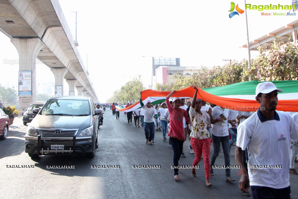 Yashoda Cancer Awareness 5K Run Bike Rally 2017 at Sarornagar Stadium, LB Nagar, Hyderabad