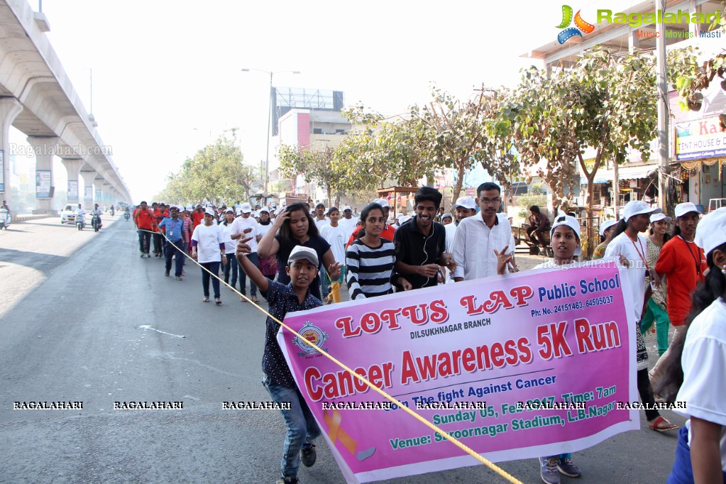 Yashoda Cancer Awareness 5K Run Bike Rally 2017 at Sarornagar Stadium, LB Nagar, Hyderabad