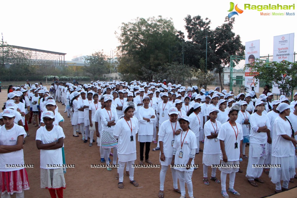 Yashoda Cancer Awareness 5K Run Bike Rally 2017 at Sarornagar Stadium, LB Nagar, Hyderabad