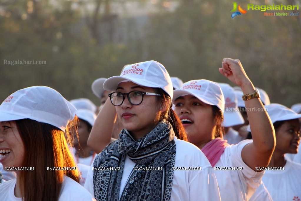 Yashoda Cancer Awareness 5K Run Bike Rally 2017 at Sarornagar Stadium, LB Nagar, Hyderabad