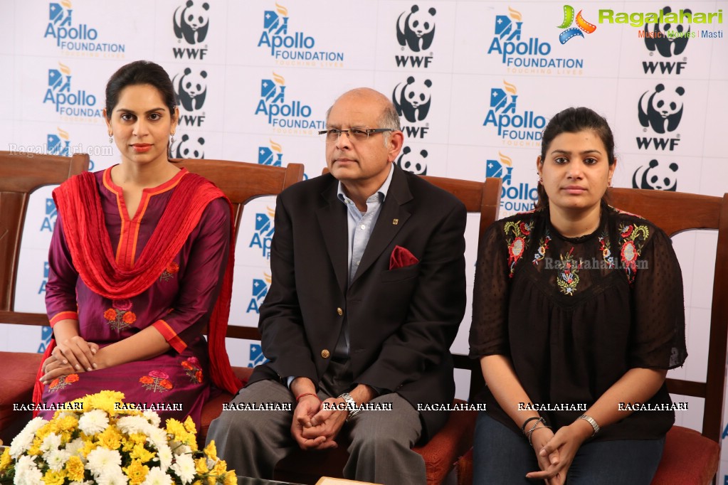 WWF-India & Apollo Hospitals Press Conference at Apollo Hospitals, Jubilee Hills