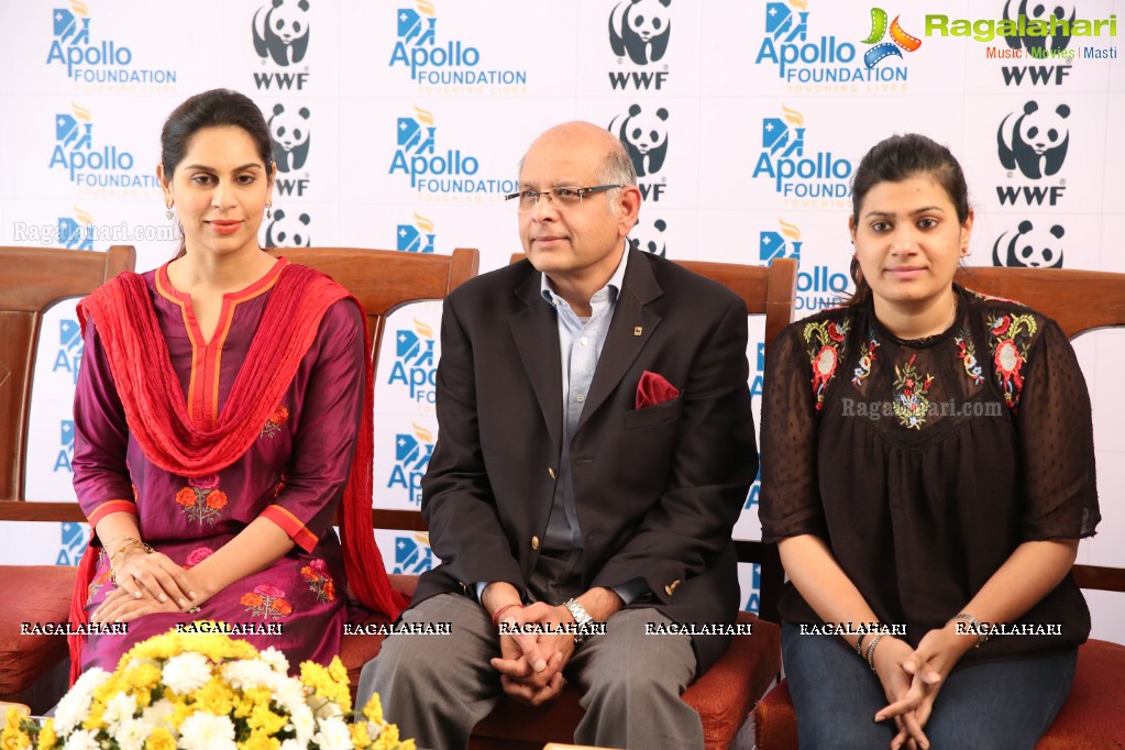 WWF-India & Apollo Hospitals Press Conference at Apollo Hospitals, Jubilee Hills