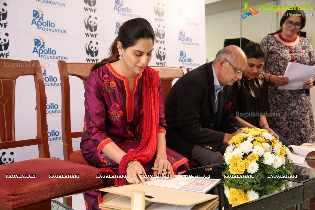 WWF-India & Apollo Hospitals Press Conference at Apollo Hospitals, Jubilee Hills