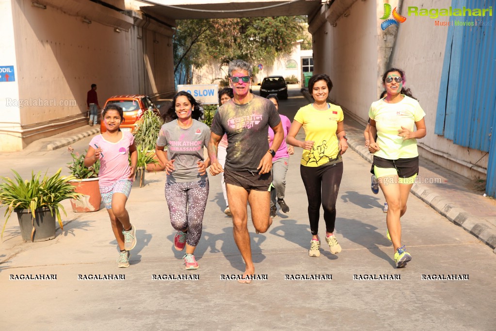 Gulaal Run with Milind Soman, Hyderabad