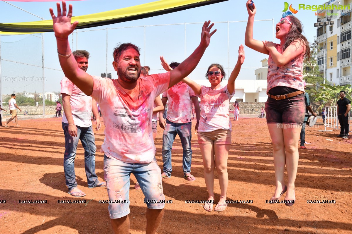 Holi Bash 2018 at Cyber Sports Center, Madhapur