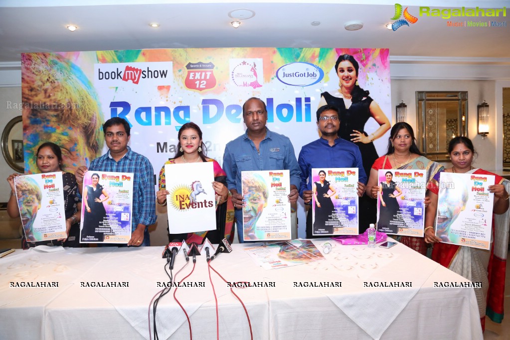 INA Events Rang De Holi Festival 2018 Poster Launch at The Park