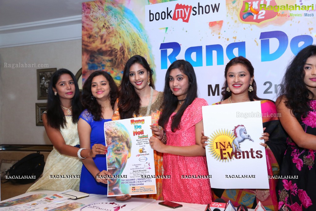 INA Events Rang De Holi Festival 2018 Poster Launch at The Park