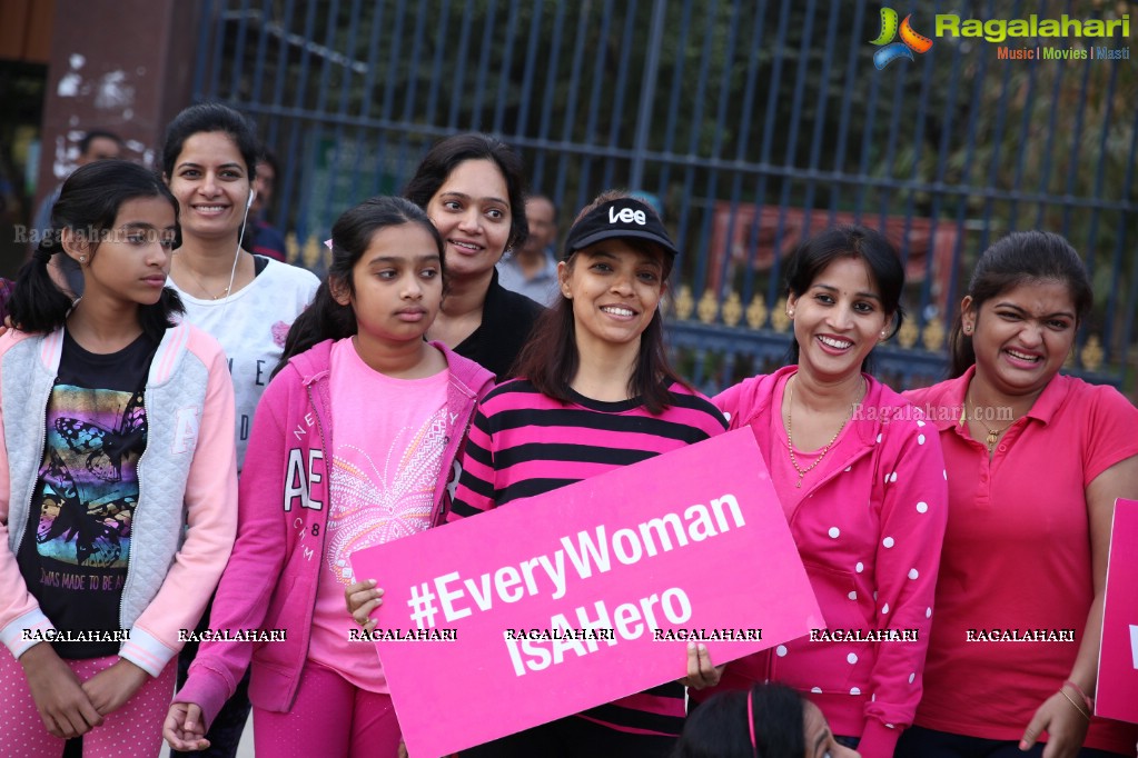 Thalli Biddala Run by Colors Pinkathon Hyderabad at KBR Park, Jubilee Hills