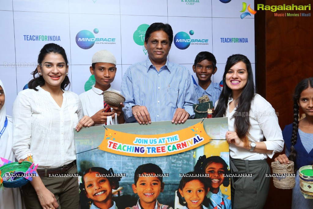 K Raheja Corp. Press Meet on Teaching Tree Carnival - CSR Initiative at Raheja Mindspace, Hitech City, Hyderabad