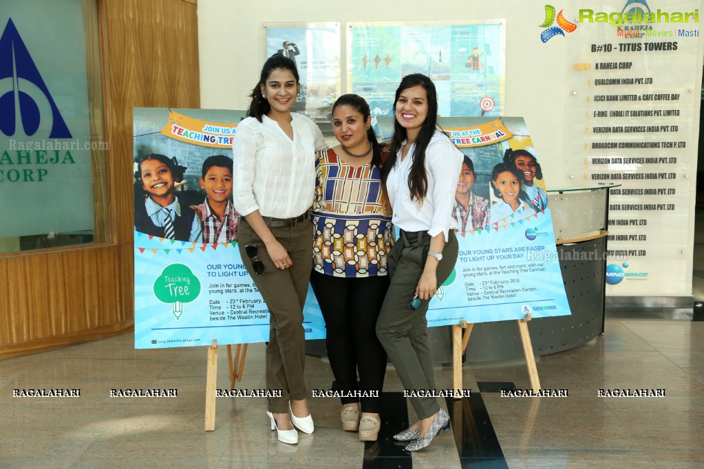 K Raheja Corp. Press Meet on Teaching Tree Carnival - CSR Initiative at Raheja Mindspace, Hitech City, Hyderabad