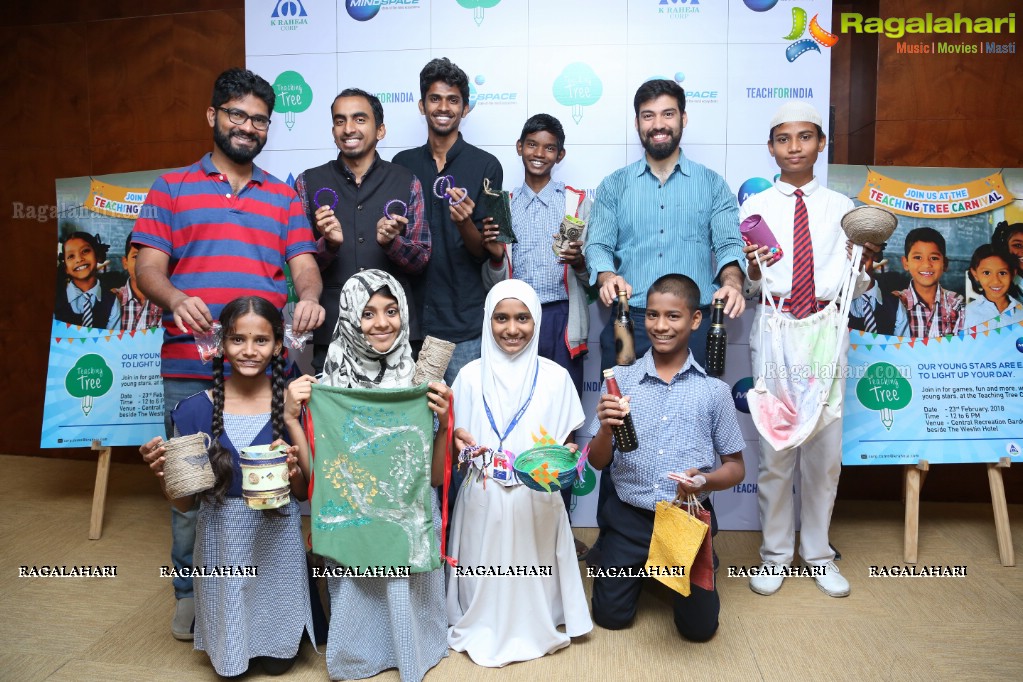 K Raheja Corp. Press Meet on Teaching Tree Carnival - CSR Initiative at Raheja Mindspace, Hitech City, Hyderabad