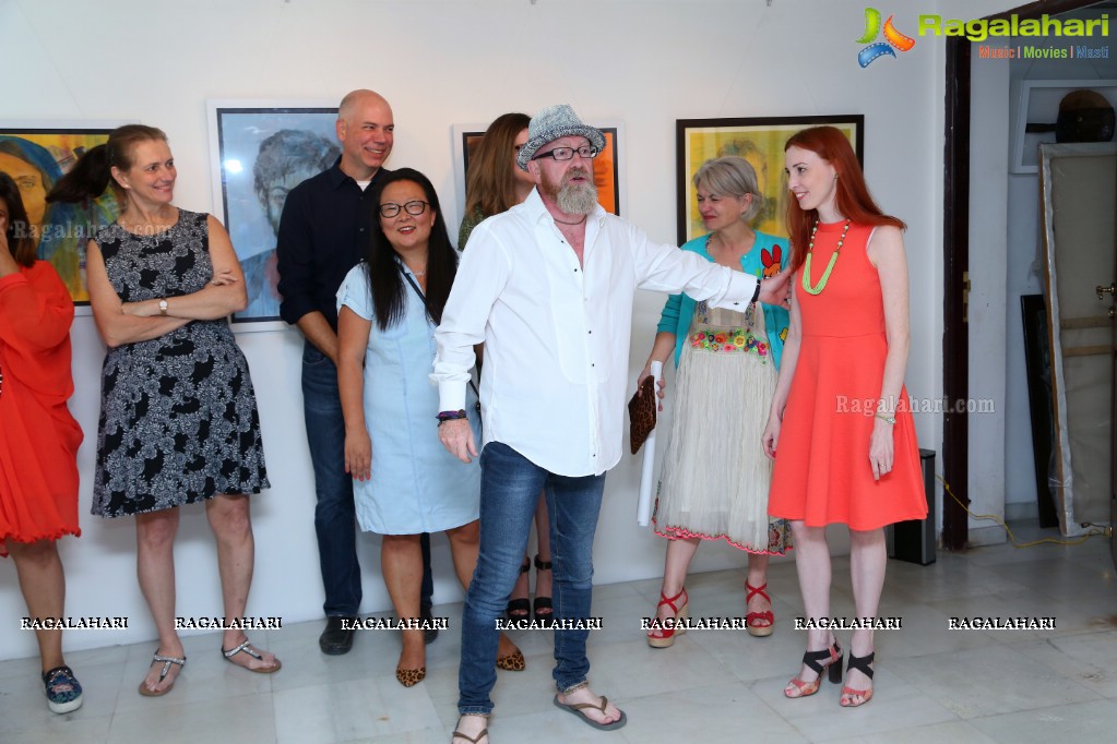 Art Exhibition by Shaun Liam Heffernan and his students at Shrishti Art Gallery