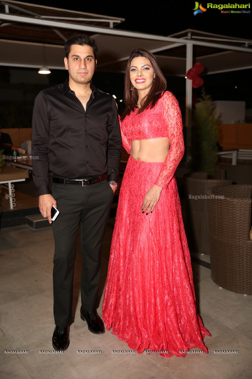 Valentine's Day Celebrations with Sherlyn Chopra at Miami Koffee N Kitchen, Hyderabad