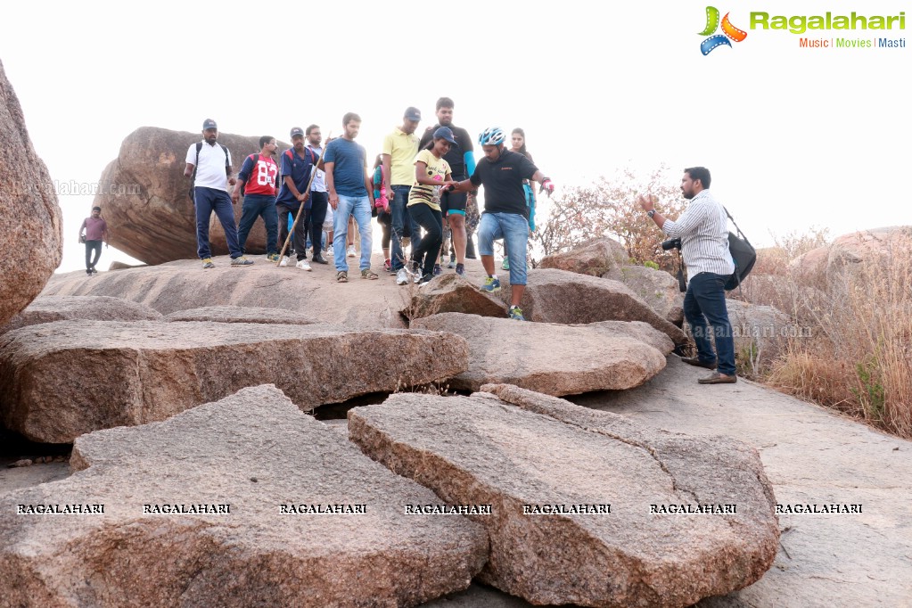 Firefox Bikes with Adventures Beyond Barriers - Wall Climbing Activity at Khajaguda Rock Climbing