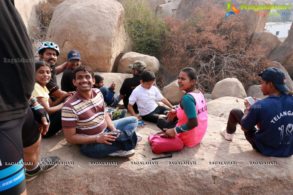 Firefox Bikes with Adventures Beyond Barriers - Wall Climbing Activity at Khajaguda Rock Climbing