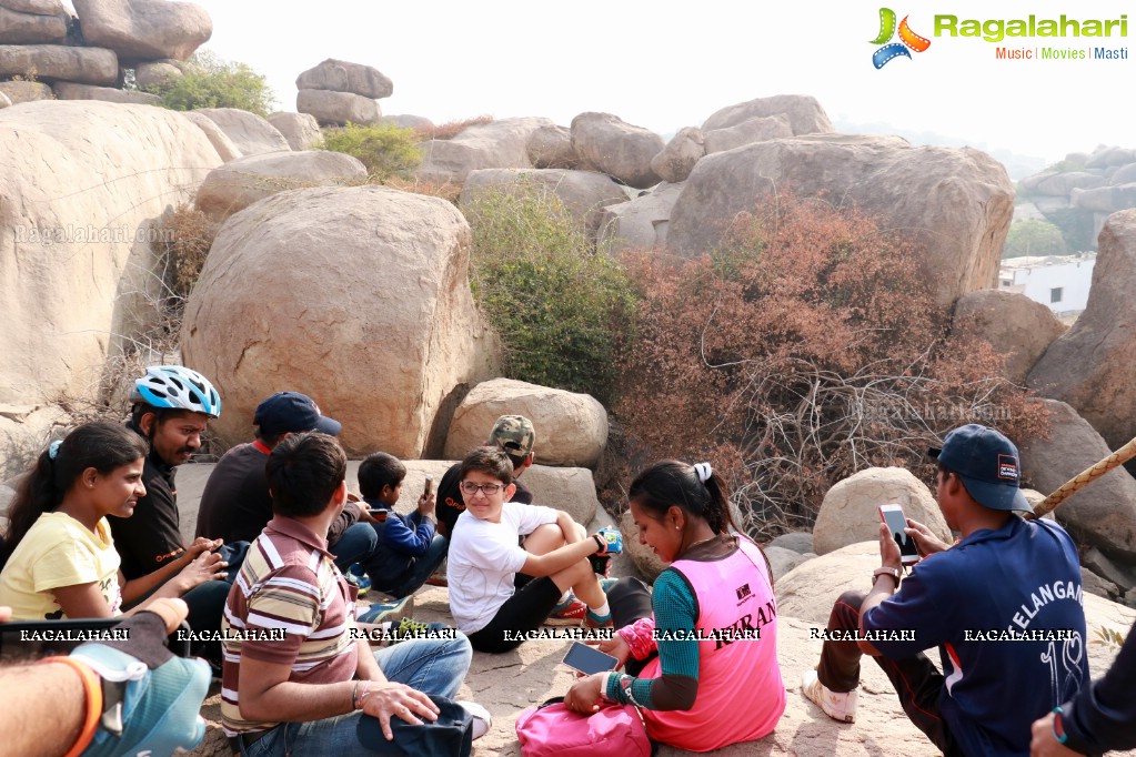 Firefox Bikes with Adventures Beyond Barriers - Wall Climbing Activity at Khajaguda Rock Climbing