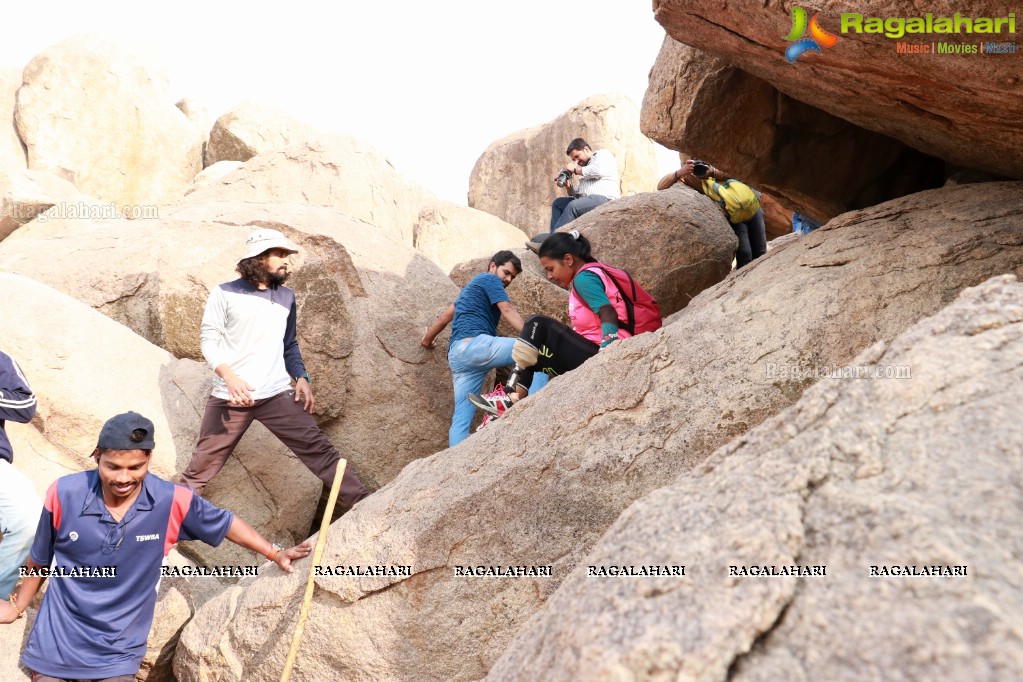 Firefox Bikes with Adventures Beyond Barriers - Wall Climbing Activity at Khajaguda Rock Climbing