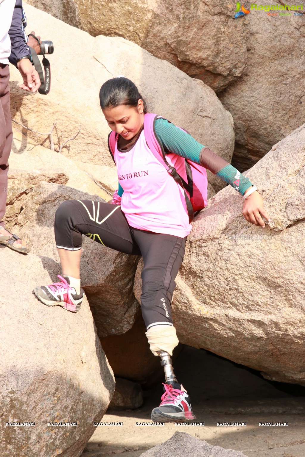 Firefox Bikes with Adventures Beyond Barriers - Wall Climbing Activity at Khajaguda Rock Climbing