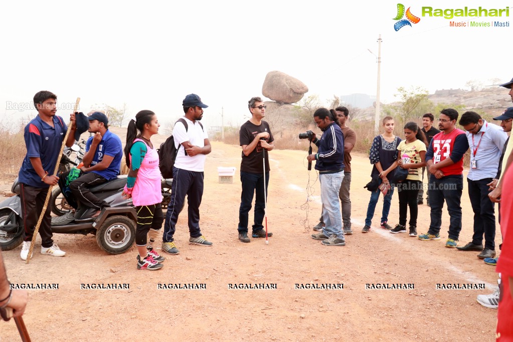 Firefox Bikes with Adventures Beyond Barriers - Wall Climbing Activity at Khajaguda Rock Climbing