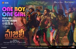 Majili One Boy, One Girl lyrical video release Poster

