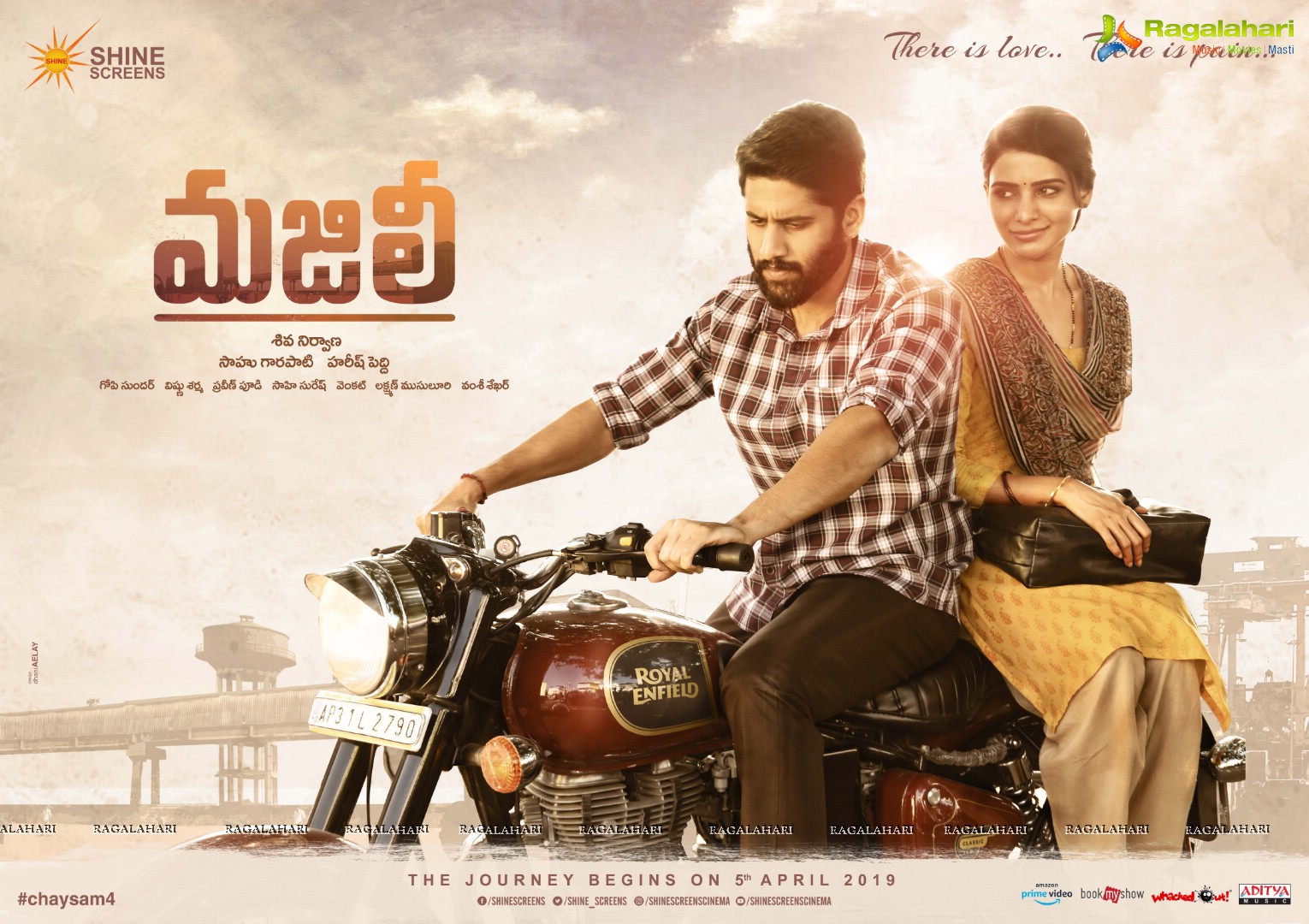 Naga Chaitanya, Samantha's Majili April 5th Release date Poster
