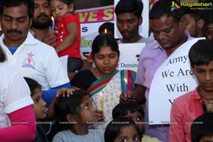 Candlelight Tribute to Slain CRPF Personnel at KBR Park