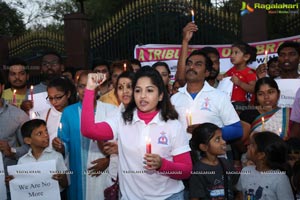 Candlelight Tribute to Slain CRPF Personnel at KBR Park